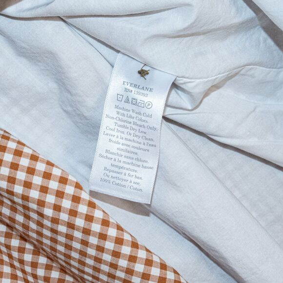 Everlane Women's Button maxi Skirt paperbag waist brown gingham size Medium NWT - Picture 8 of 9